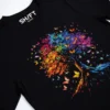 Regenbogen Baum T-Shirt Black - Fruehling ShiftOutfit