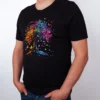 Regenbogen Baum T-Shirt Black - Neustart
