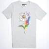 Regenbogen Gaensebluemchen T-Shirt Ash - Fruehling mit ShiftOutfit