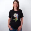 Regenbogen Gaensebluemchen T-Shirt Black Heather - Fruehling mit ShiftOutfit