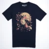 Sakura Fuchs T-Shirt in Navy, Hauptansicht.