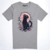 Sakura Katze T-Shirt in Athletic Heather, Hauptansicht.