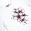 Sakura Tinte T-Shirt in White, Detailansicht des Drucks.