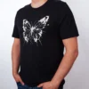 Schmetterling Spritzer T-Shirt Black Heather - Fruehling mit ShiftOutfit