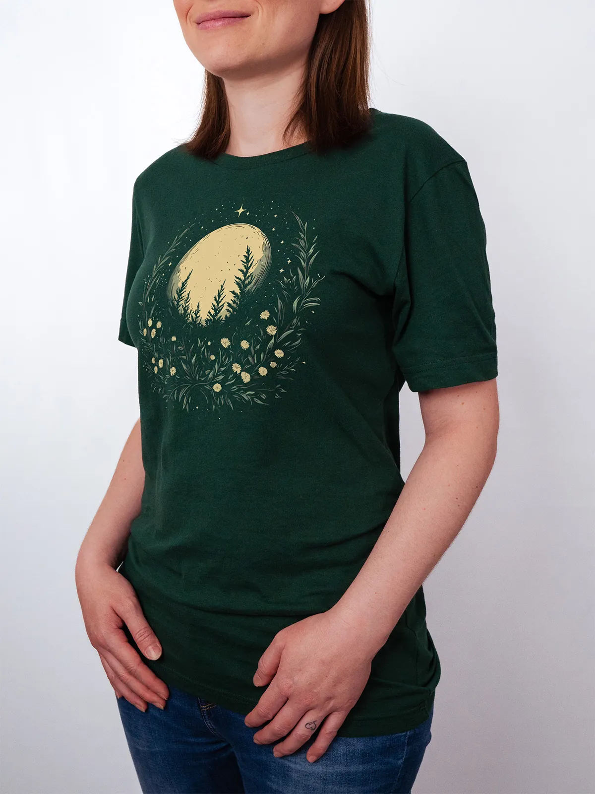 Sternbeglaenzte Felder T-Shirt Forest - Fruehling Kollektion