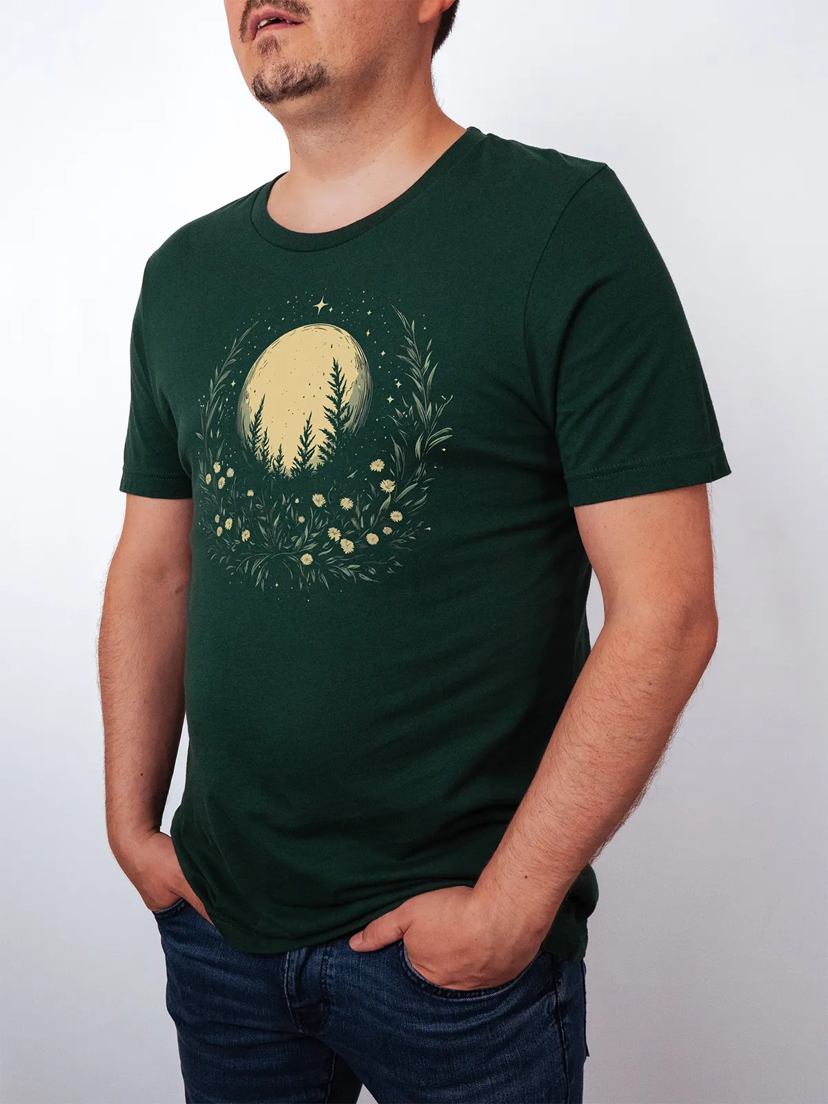 Sternbeglaenzte Felder T-Shirt Forest - Fruehling mit ShiftOutfit