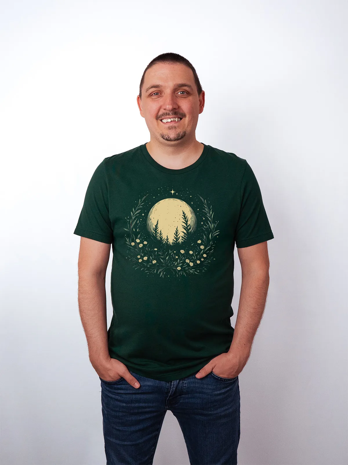 Sternbeglaenzte Felder T-Shirt Forest - Fruehling ShiftOutfit