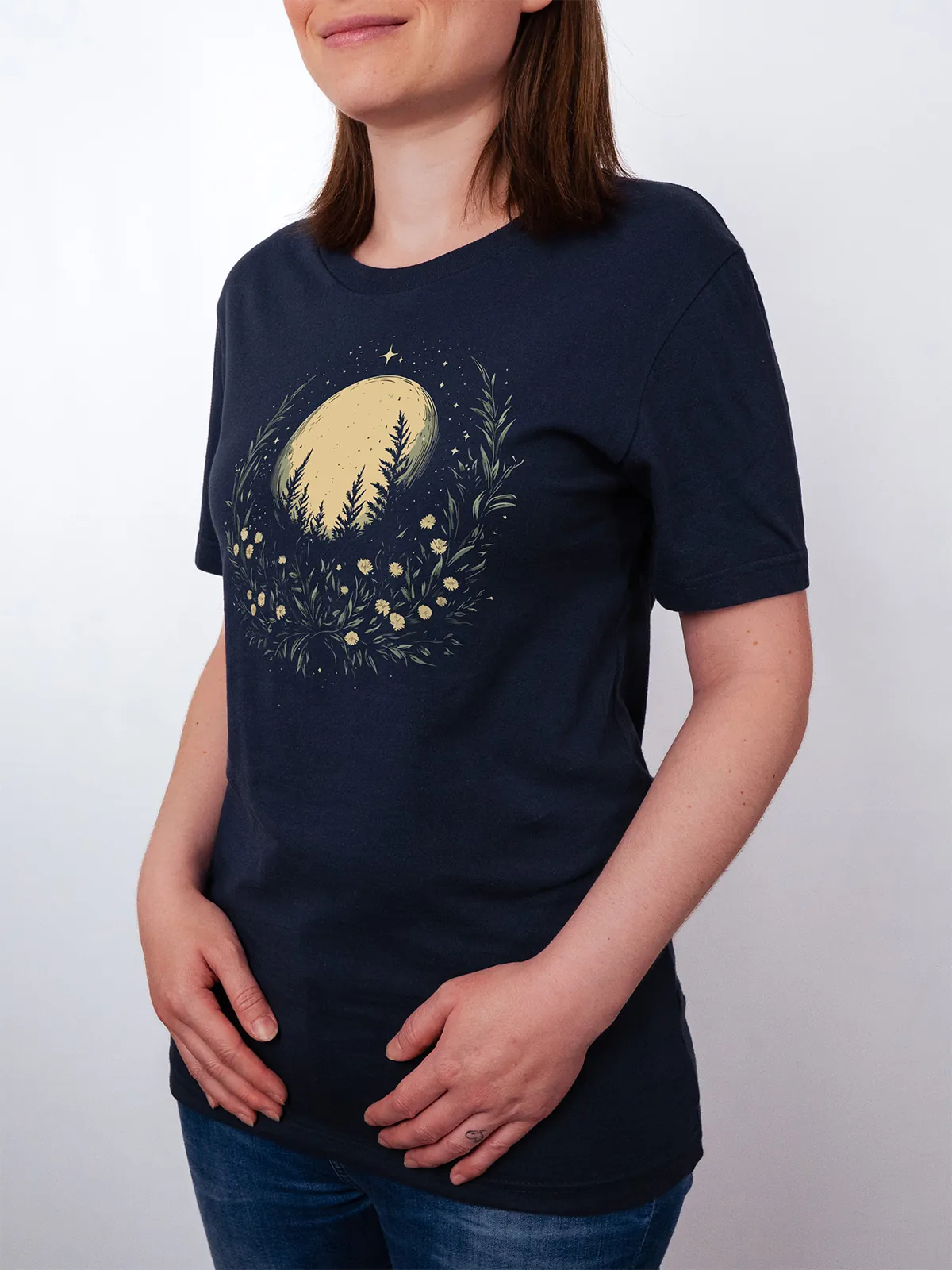 Sternbeglaenzte Felder T-Shirt Navy - Neustart