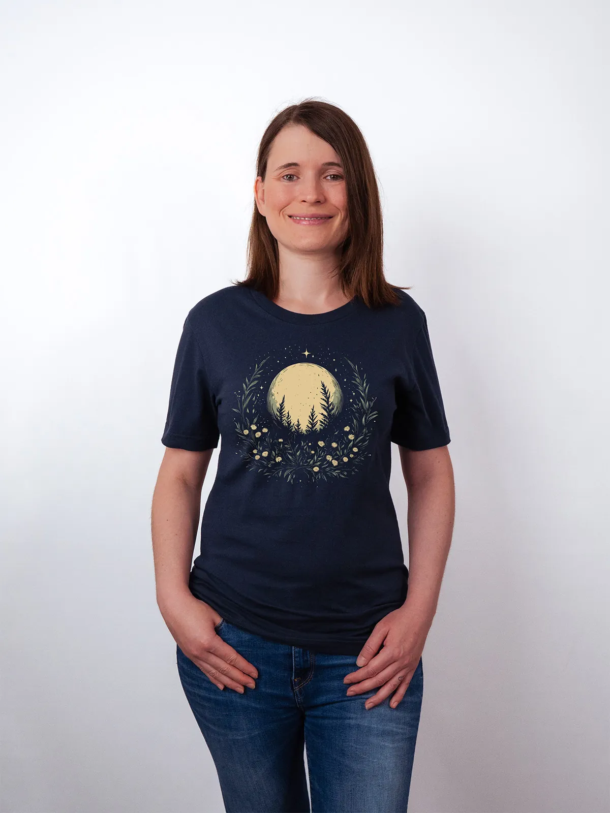 Sternbeglaenzte Felder T-Shirt Navy - Neustart