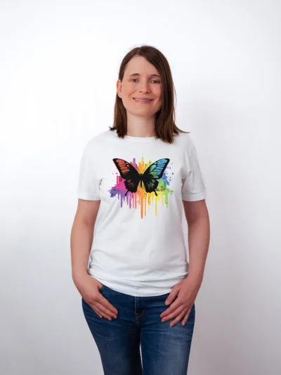 Urban Schmetterling White T-Shirt - Fruehlingsmode