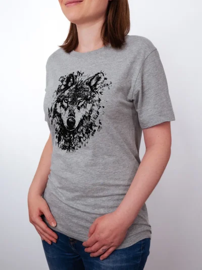 Wolf Blick T-Shirt Athletic Heather - Fruehling ShiftOutfit