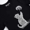 Wunsch der Katze Black Heather T-Shirt - Fruehlingsmode