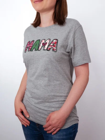 Karo Herz Mama T-Shirt - Muttertag Ueberraschung