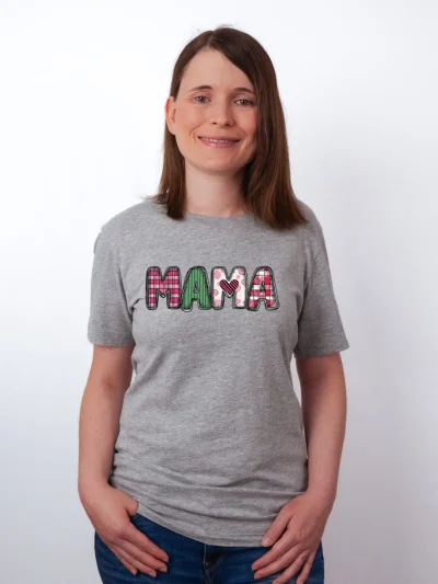 Karo Herz Mama T-Shirt - Muttertag Ueberraschung