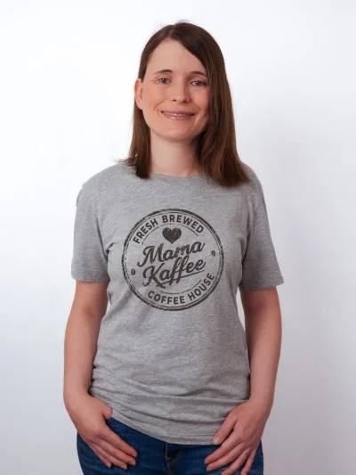 Mama kaffee T-Shirt - Geschenk mit Herz