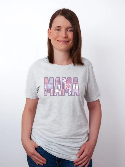 Patchwork Mama T-Shirt - Mama Wohlbefinden