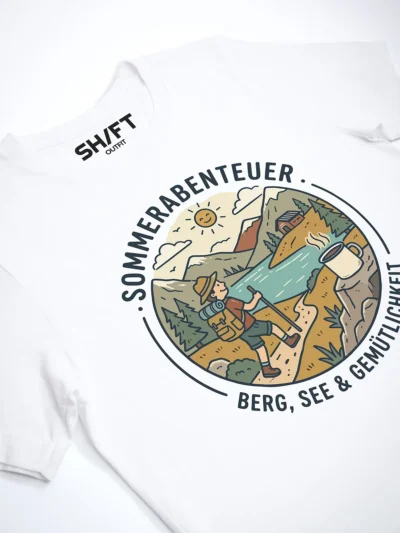 Berg und See und Gemütlichkeit T-Shirt - Outdoor Look